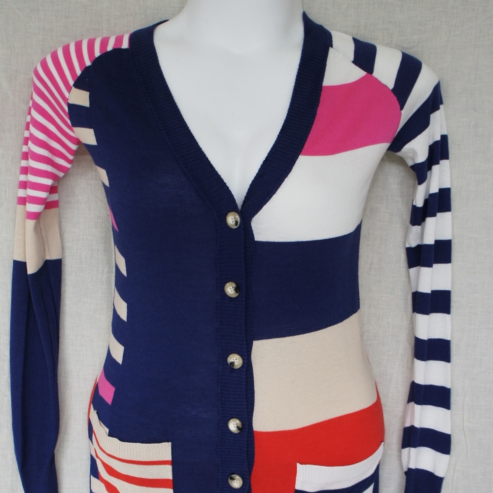 Marc By Marc Jacobs Colorblock Cotton- Silk Sweater